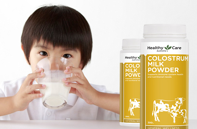 Trẻ em uống sữa non Úc