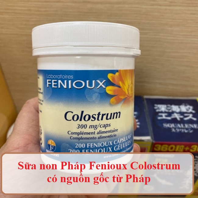 Sữa non Pháp Fenioux Colostrum có nguồn gốc từ Pháp
