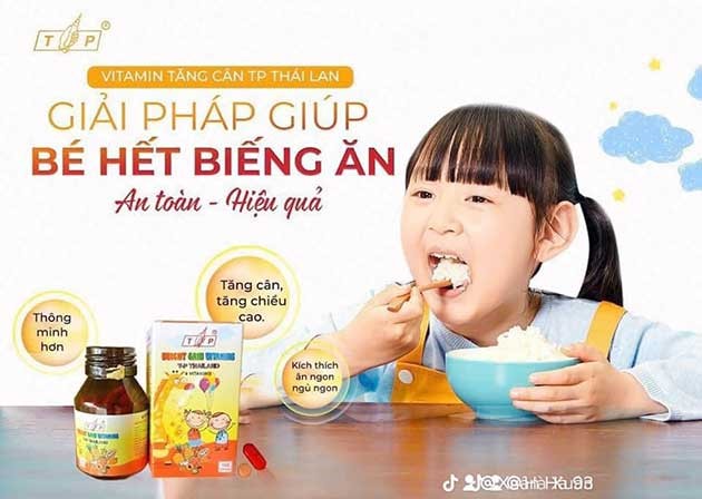Viên uống Vitamin Tăng Cân TP Thái Lan kích thích hệ tiêu hóa và ăn ngon miệng