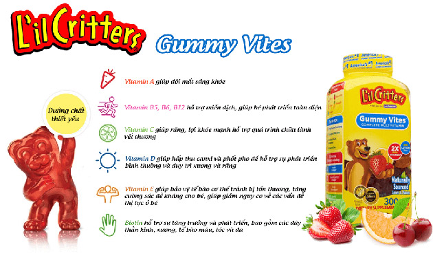 Những công dụng tuyệt vời của Kẹo Dẻo Gấu L’il Critters Gummy