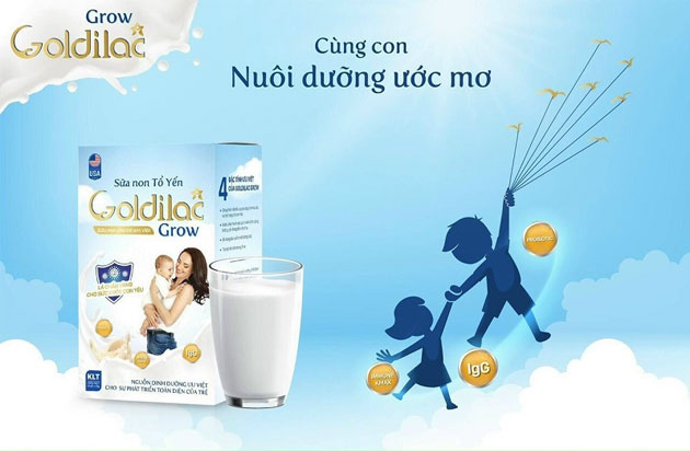 Sữa Non Tổ Yến Goldilac Grow có xuất xứ từ Việt Nam