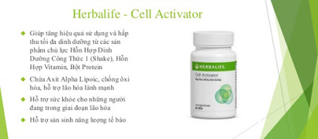 Những thành phần chính có trong Herbalife Cell Activator