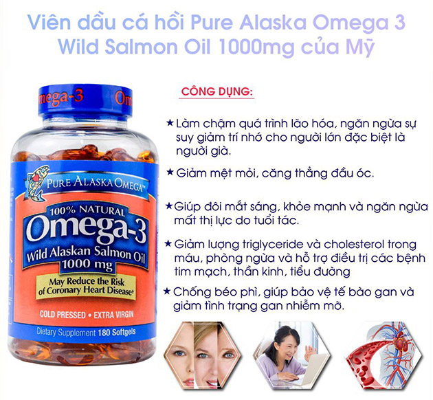 Những công dụng tuyệt vời của Wild Pure Alaskan Salmon Oil Omega-3