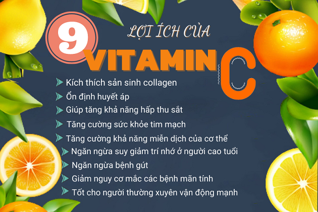 Vitamin C có nhiều công dụng với sức khỏe